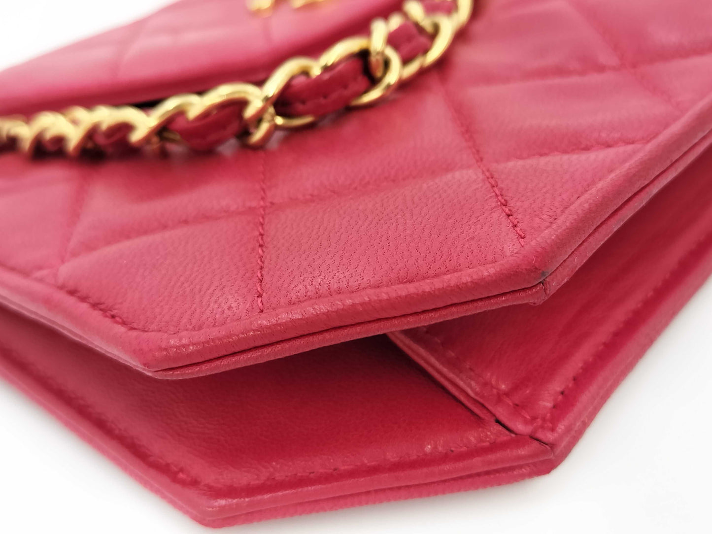 CHANEL Matelasse Octagon Lambskin Chain Shoulder Bag