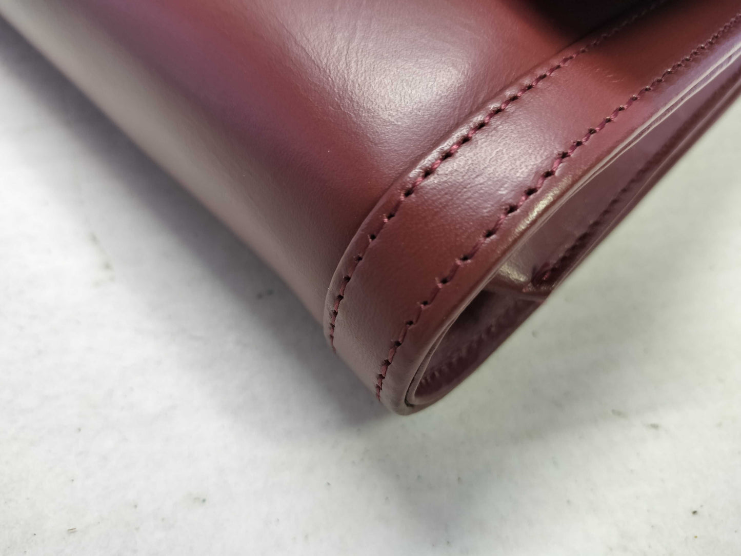 Cartier Must Line Leather Shoulder Bag Bordeaux