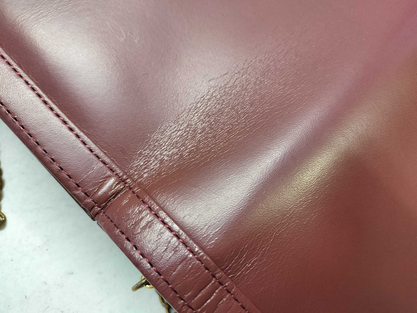 Cartier Must Line Leather Shoulder Bag Bordeaux