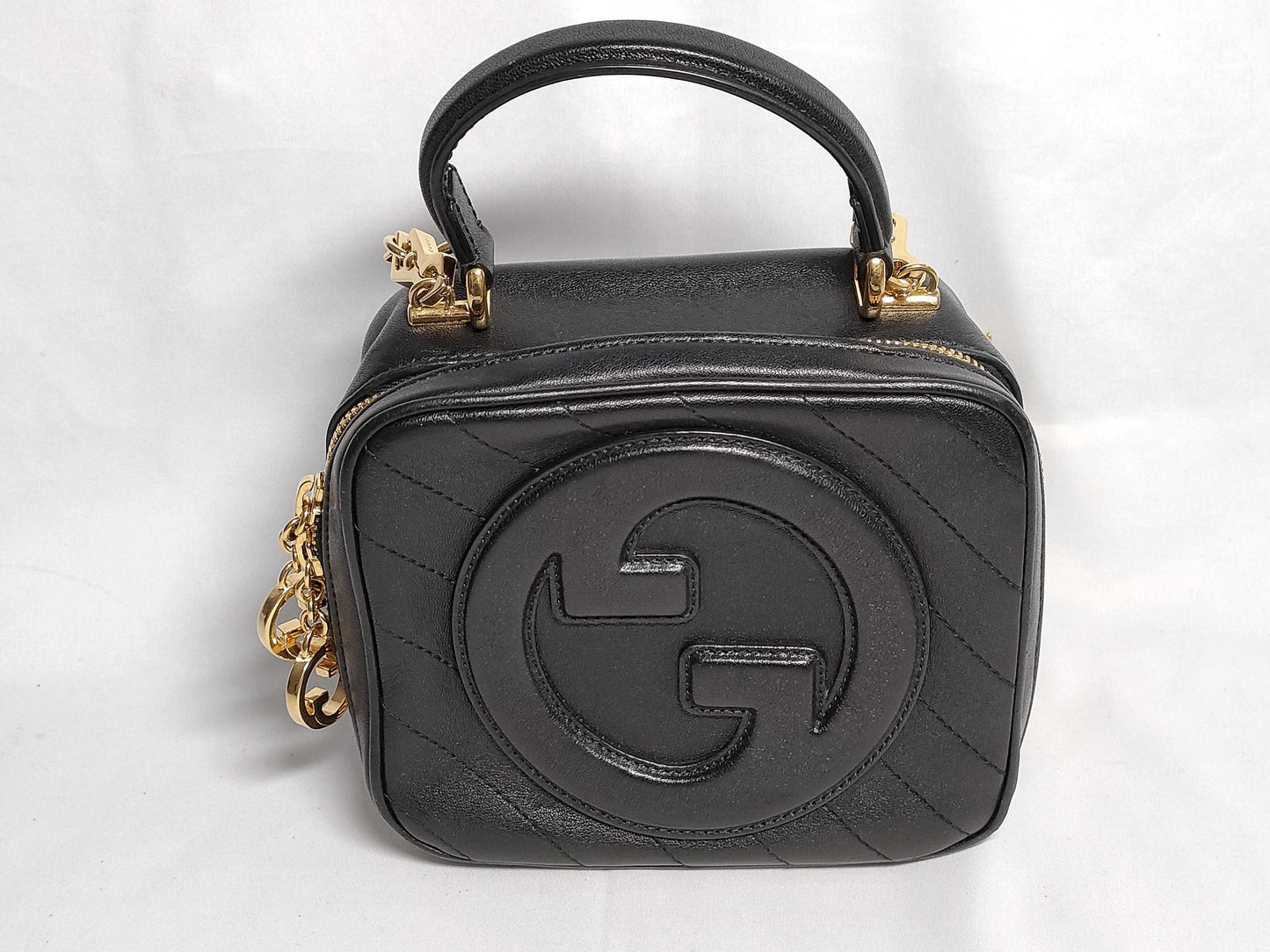 GUCCI Blondie Top Handle Bag 744434 Leather Shoulder Bag Handbag