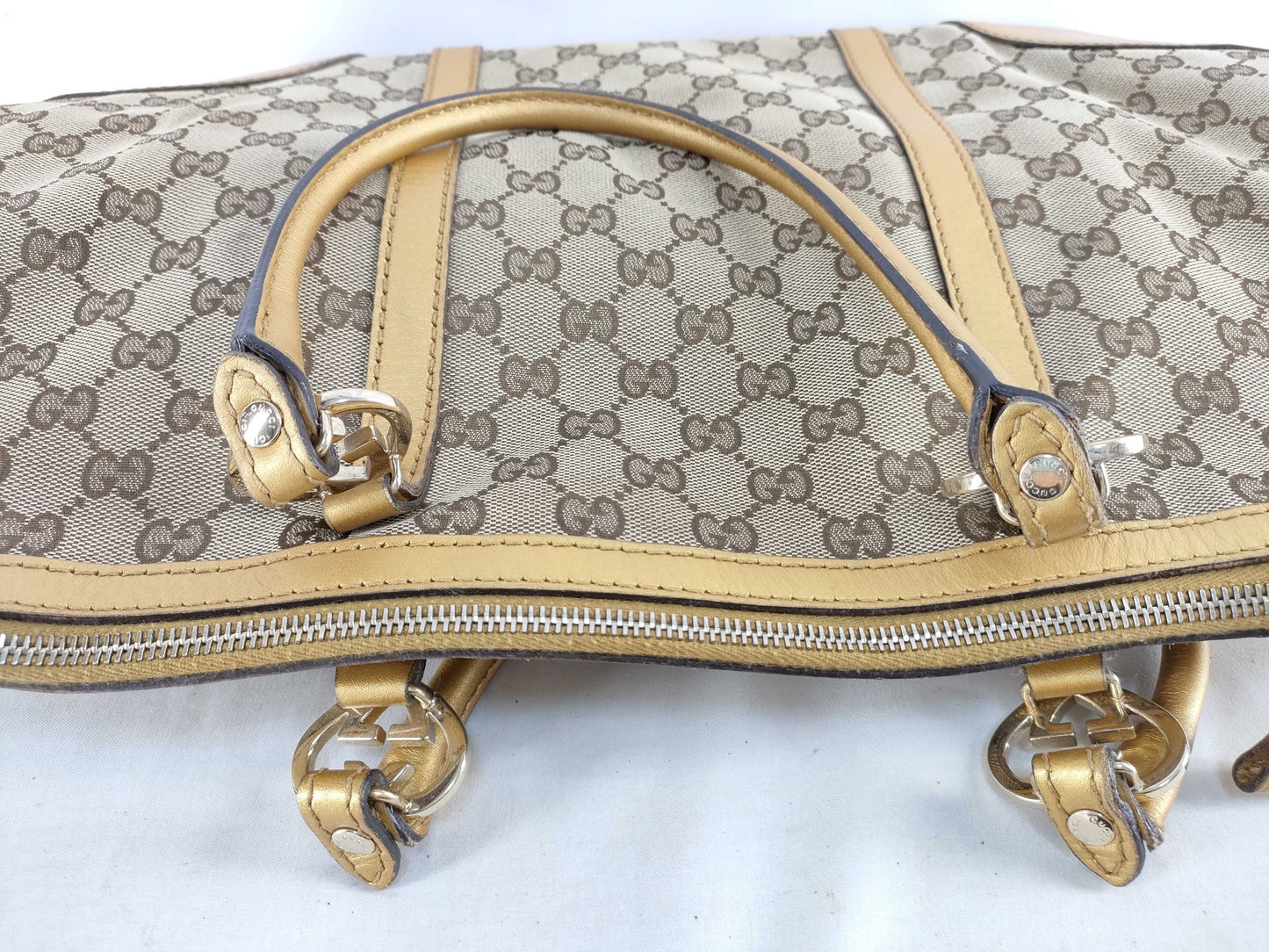 GUCCI Heart GG Canvas Tote Bag