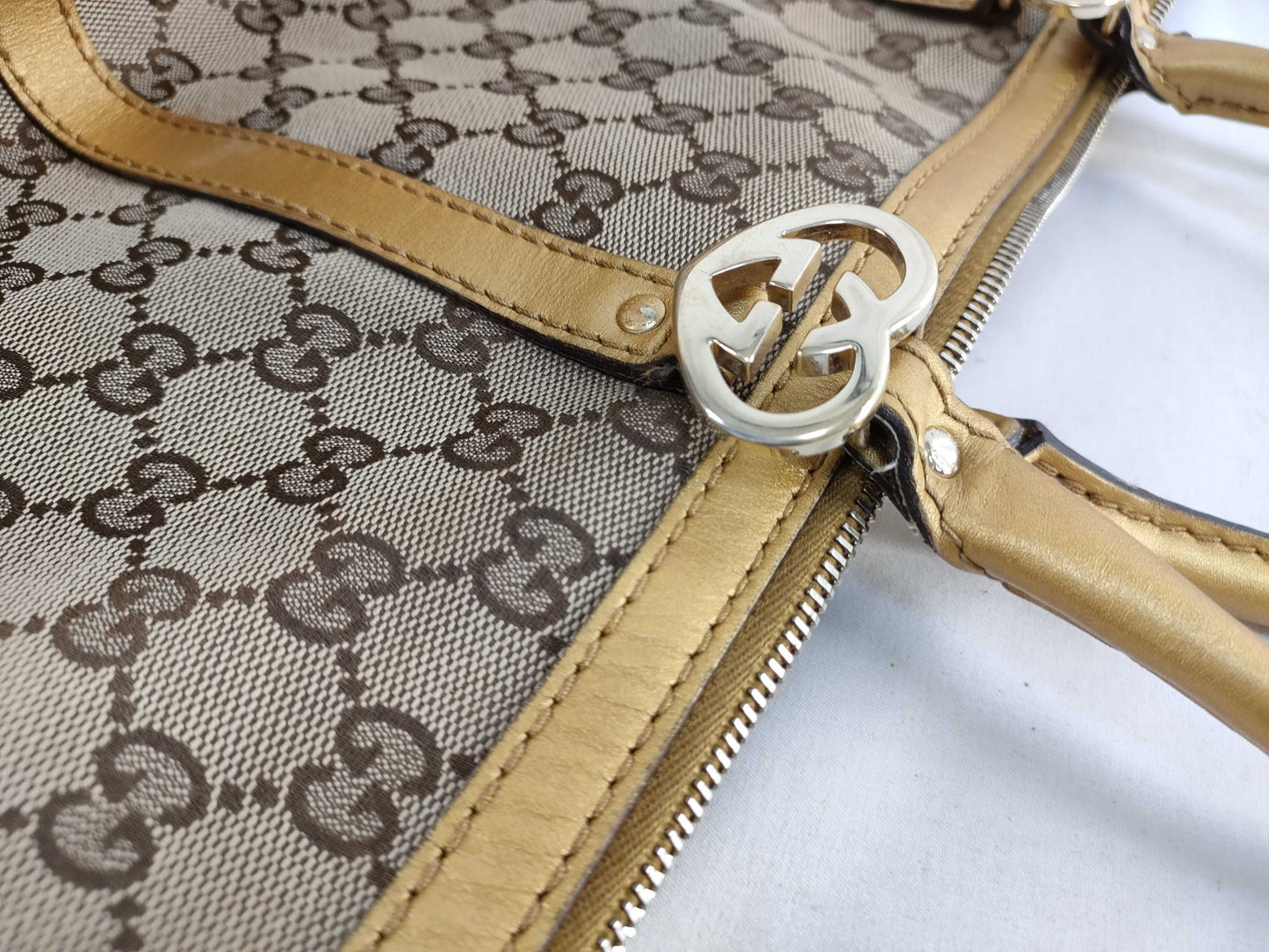 GUCCI Heart GG Canvas Tote Bag