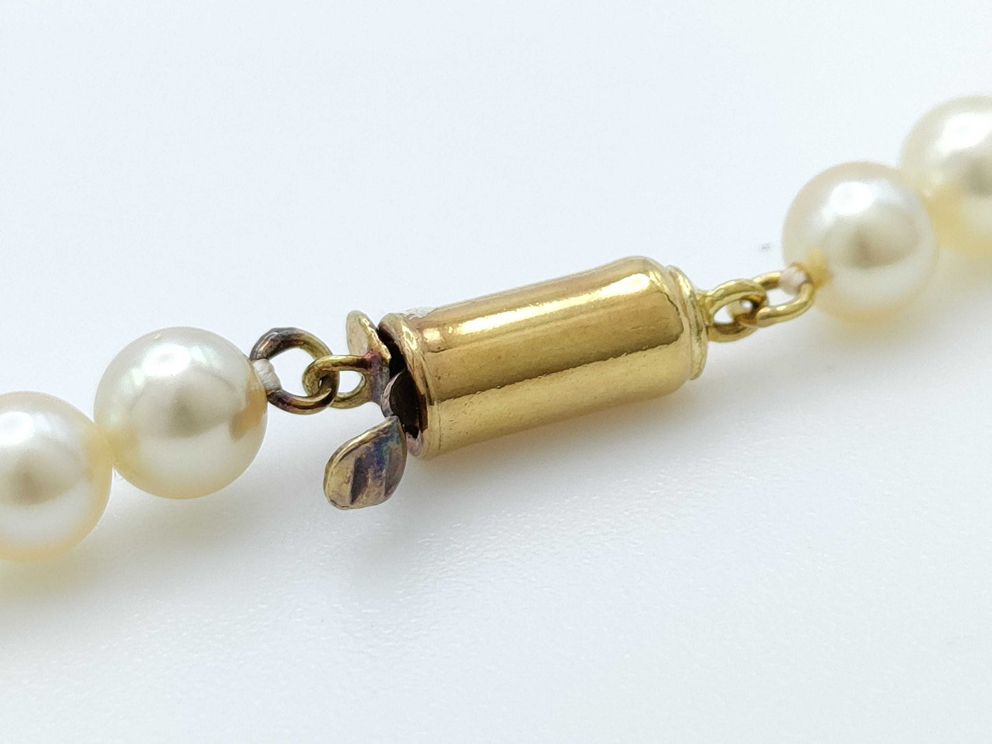 PIAGET Heart Pearl Necklace, 750/18K/14K Gold, 30.5g, Diameter: Approx. 4.1mm-4.3mm