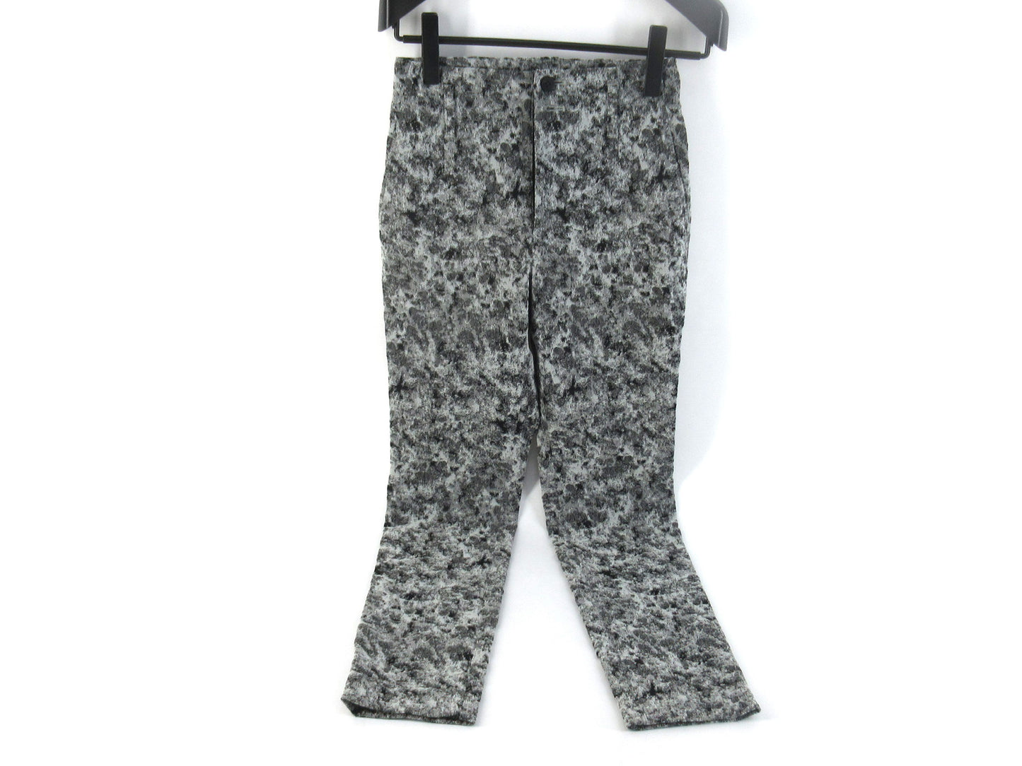 ISSEY MIYAKE All-Over Print Pants Size 1 High Waist Gray