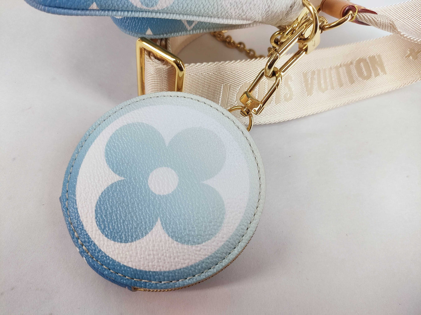 LOUIS VUITTON M57633 Monogram Multi Pochette Accessoires Blue/White M57633 RFID Verified Shoulder Bag