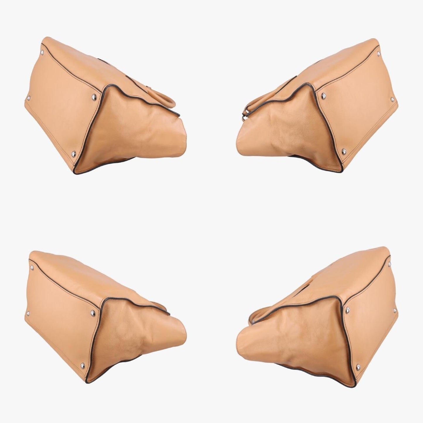 PRADA Twin Pocket Double Zip Tote Camel Leather Shoulder Bag BN2619239 G
