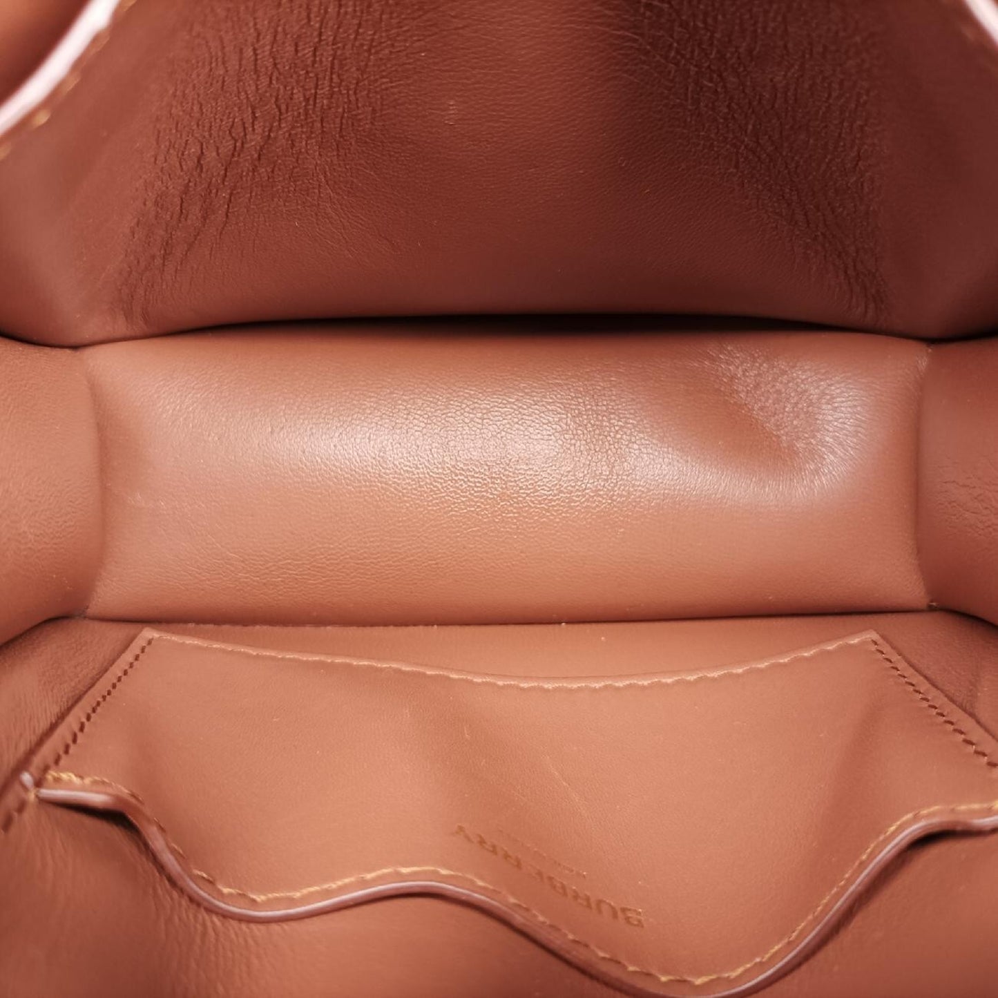 BURBERRY TB Logo Brown Leather ITALBSR239CAL Shoulder Bag