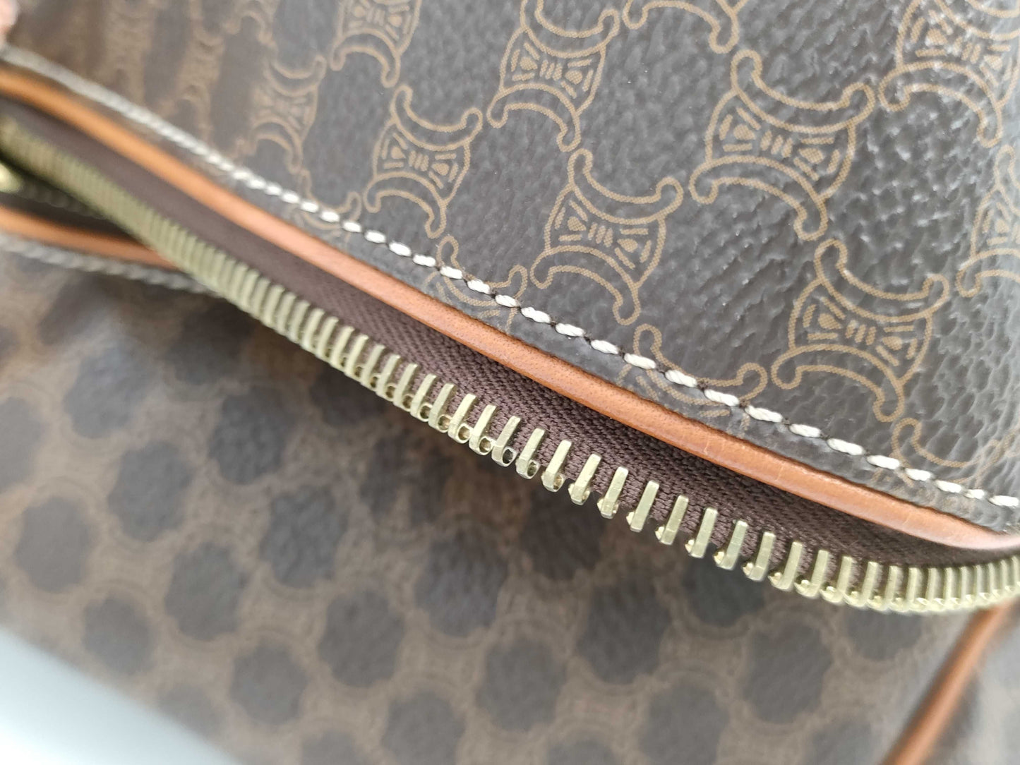 CELINE Macadam PVC Triomphe Boston Bag