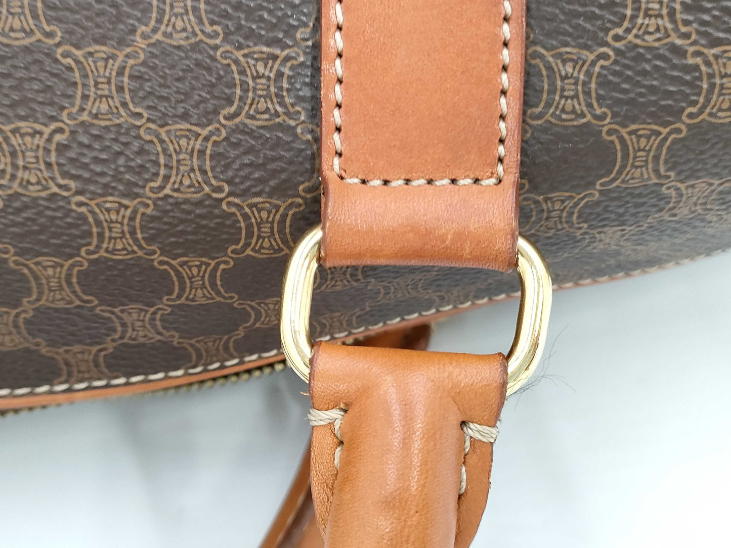 CELINE Macadam PVC Triomphe Boston Bag