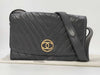CHANEL Lamb V Stitch Circle Coco Mark Shoulder Bag