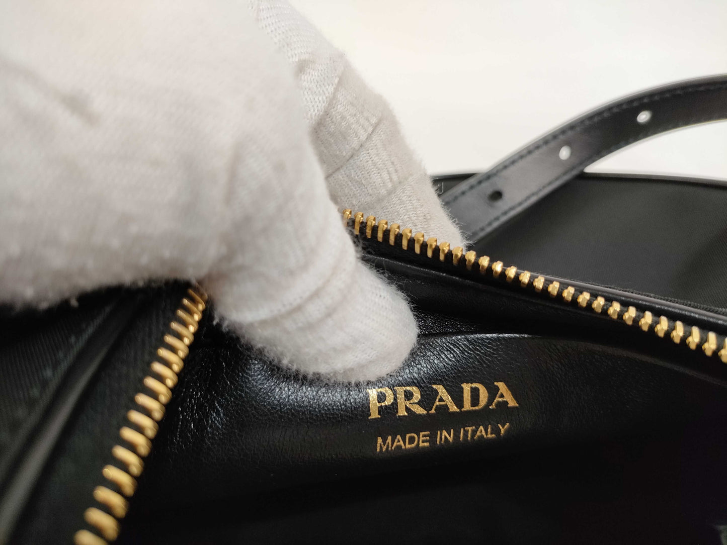 PRADA Tessuto x Leather 2-Way Shoulder Bag with Strap