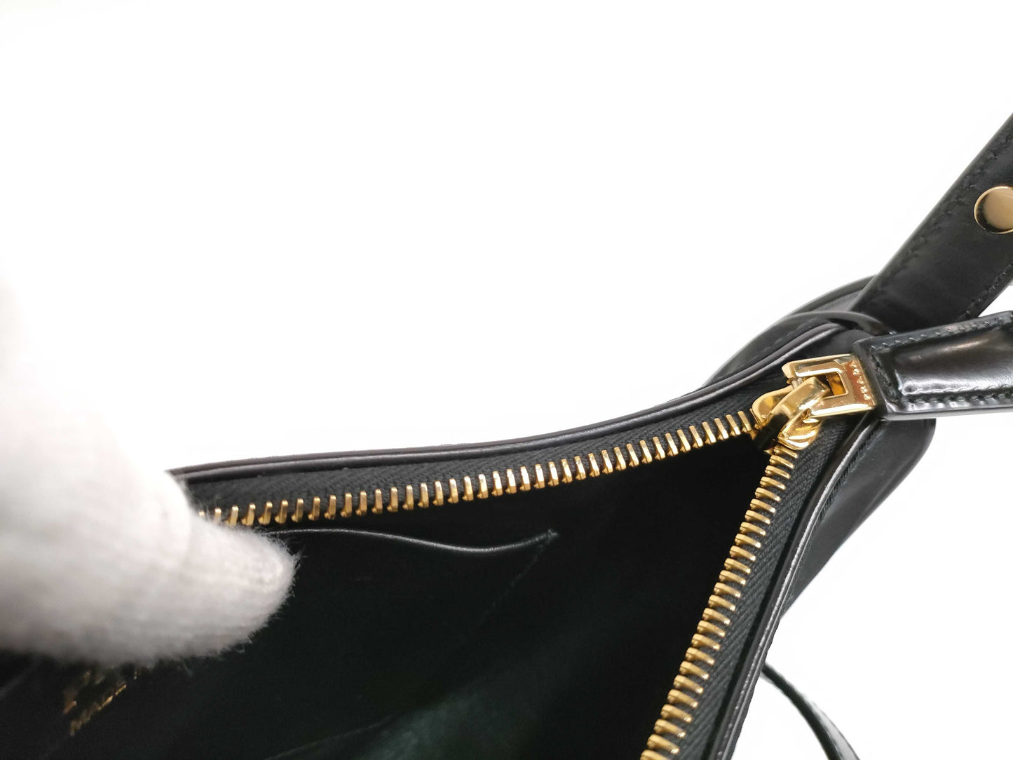 PRADA Tessuto x Leather 2-Way Shoulder Bag with Strap