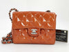 CHANEL Mini Matelasse Enamel Chain Shoulder Bag with Seal
