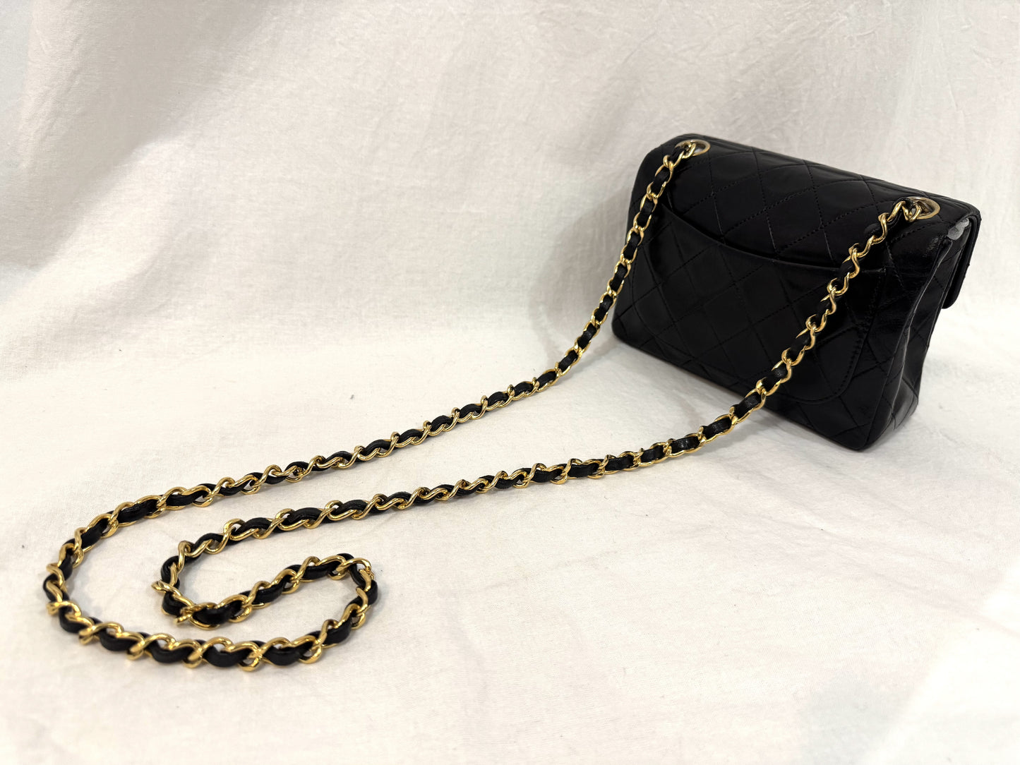 CHANEL Lambskin Mini Matelasse 17 Shoulder Bag with GD Hardware and 107cm Chain