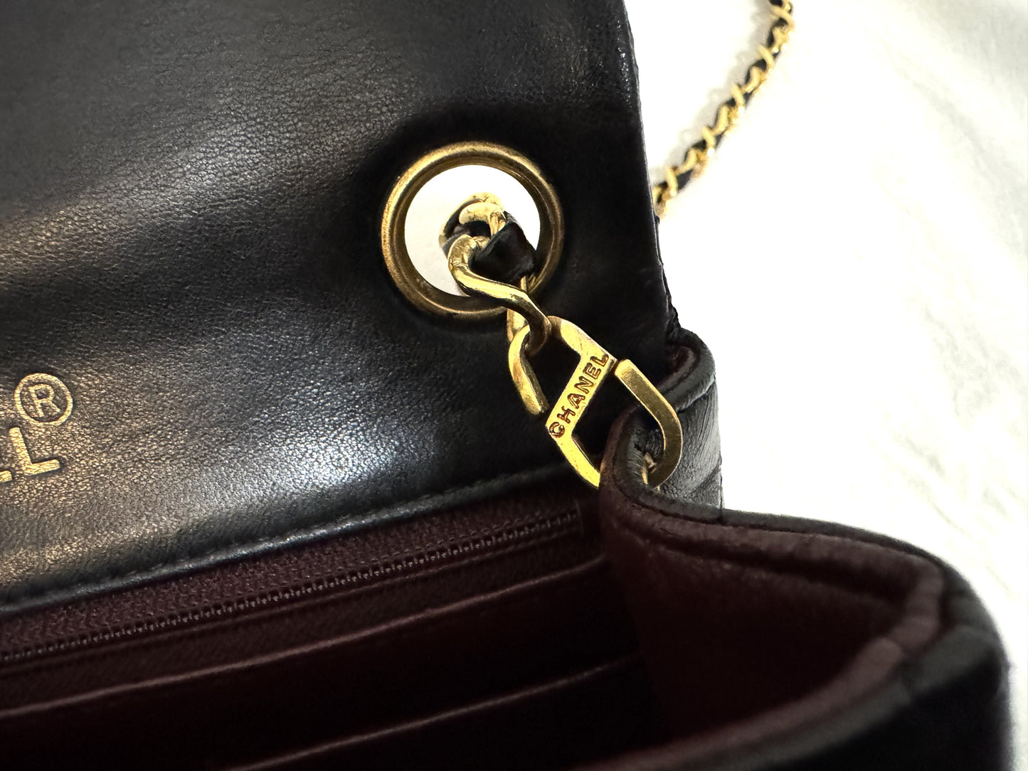 CHANEL Lambskin Mini Matelasse 17 Shoulder Bag with GD Hardware and 107cm Chain