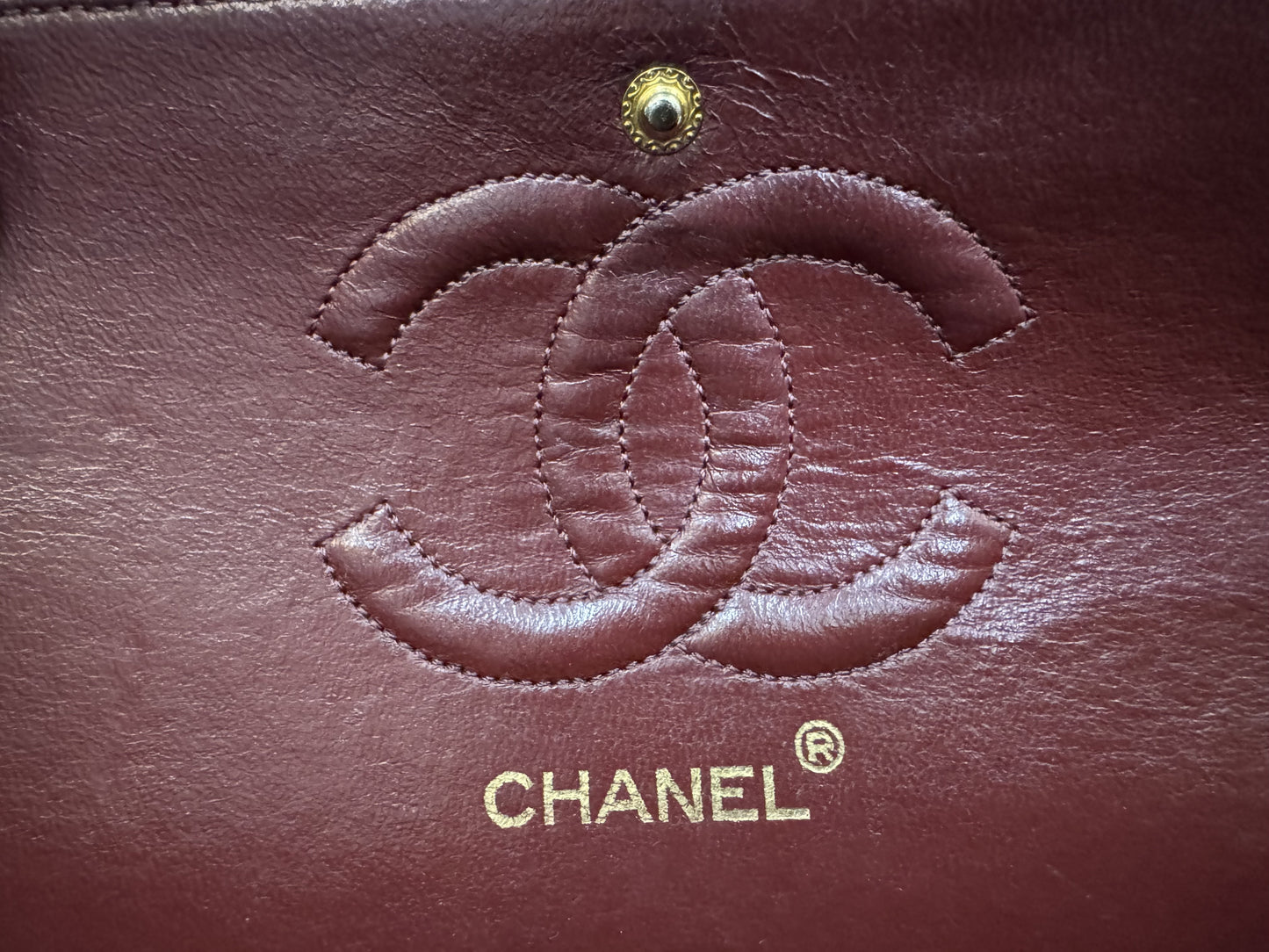 CHANEL Lambskin Matelasse 25 Double Flap Double Chain Gold Hardware 98cm Long Shoulder Bag