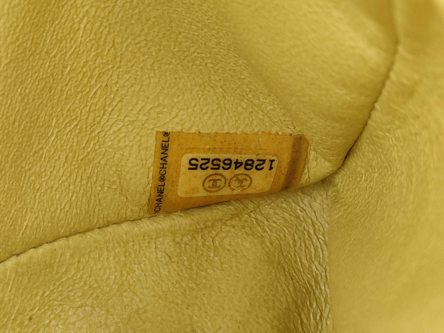 CHANEL Matelasse Chain Shoulder Bag, Yellow, 12846525