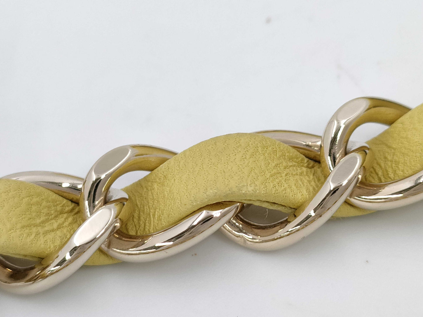 CHANEL Matelasse Chain Shoulder Bag, Yellow, 12846525