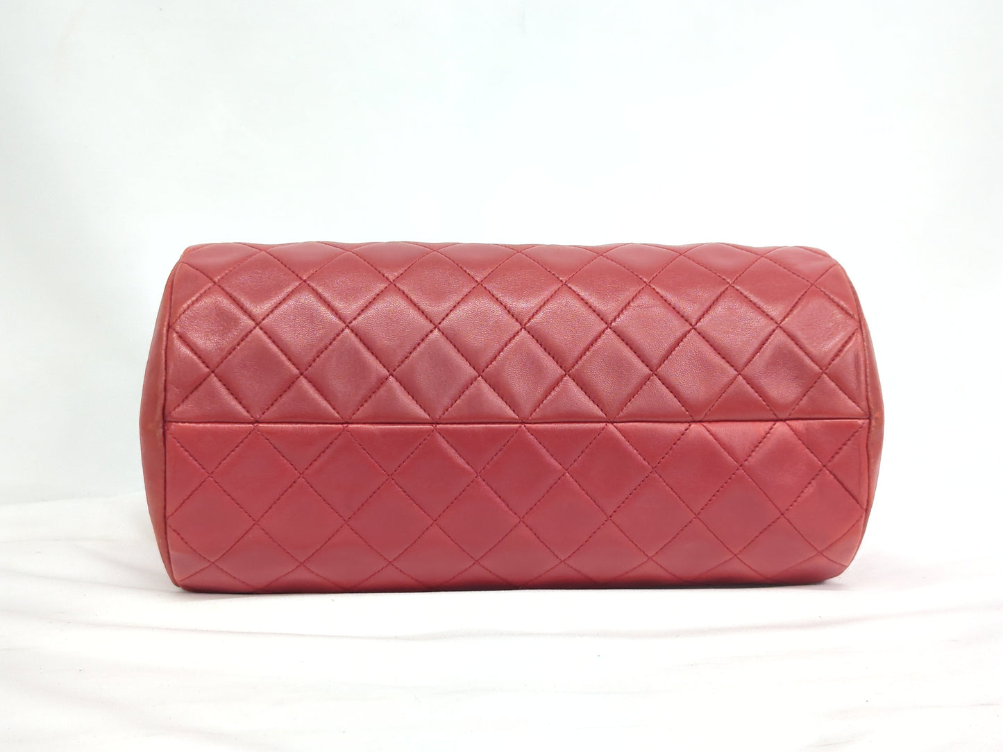 CHANEL Lambskin Matelasse Long Chain Boston Shoulder Bag