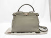 FENDI Peekaboo Medium Selleria Gray x Yellow 2-Way Handbag 8BN290