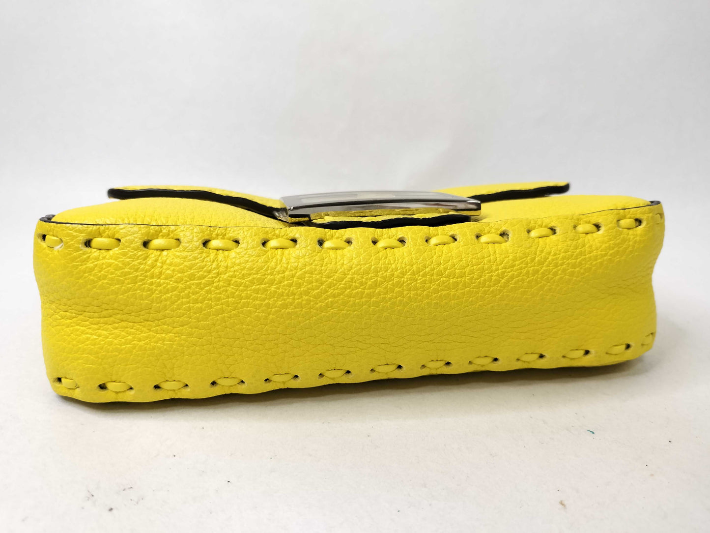FENDI Mini Bucket Selleria 2-Way Handbag Yellow 8BS017