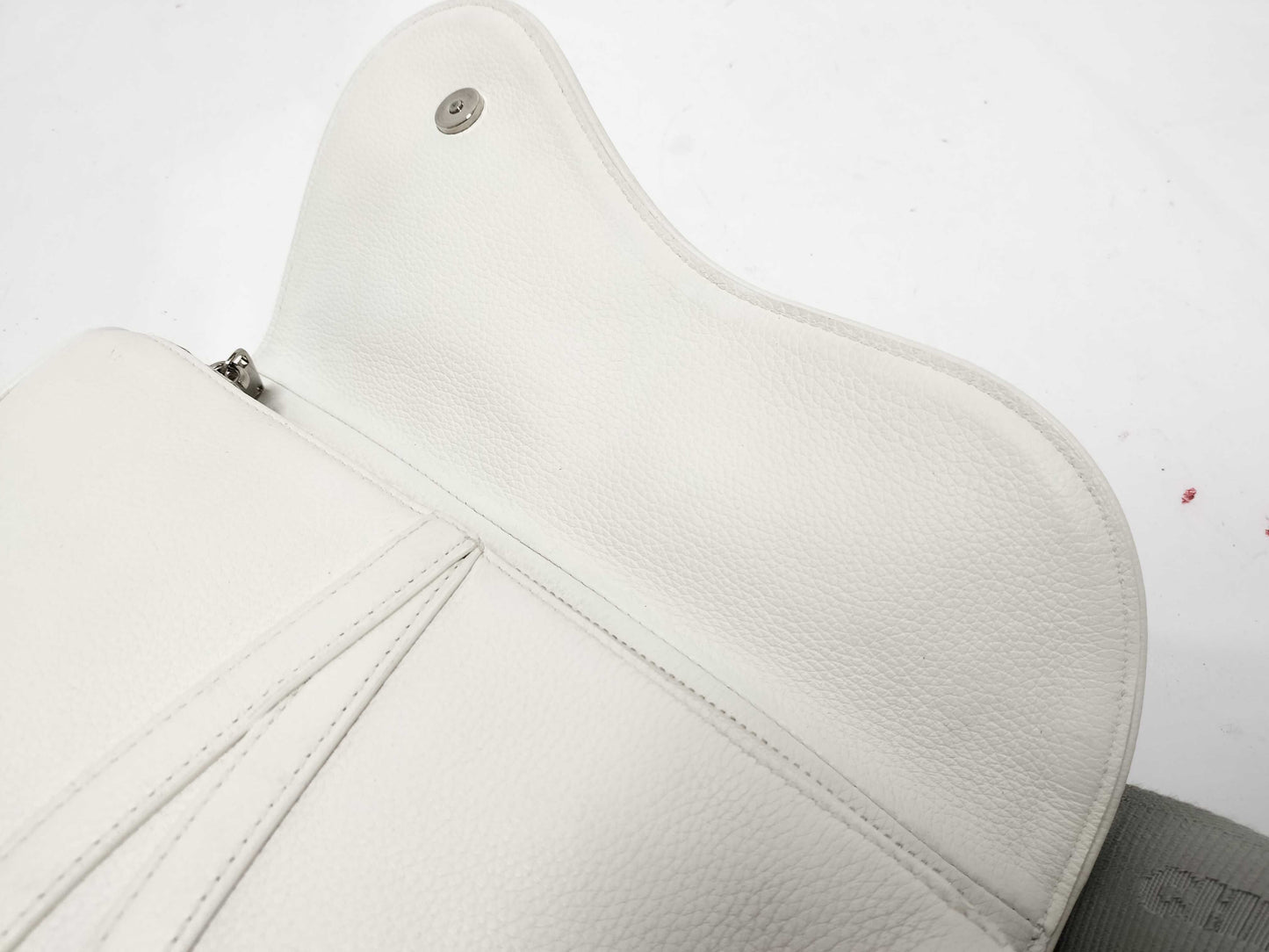 Dior Saddle Bag Leather White Shoulder Bag