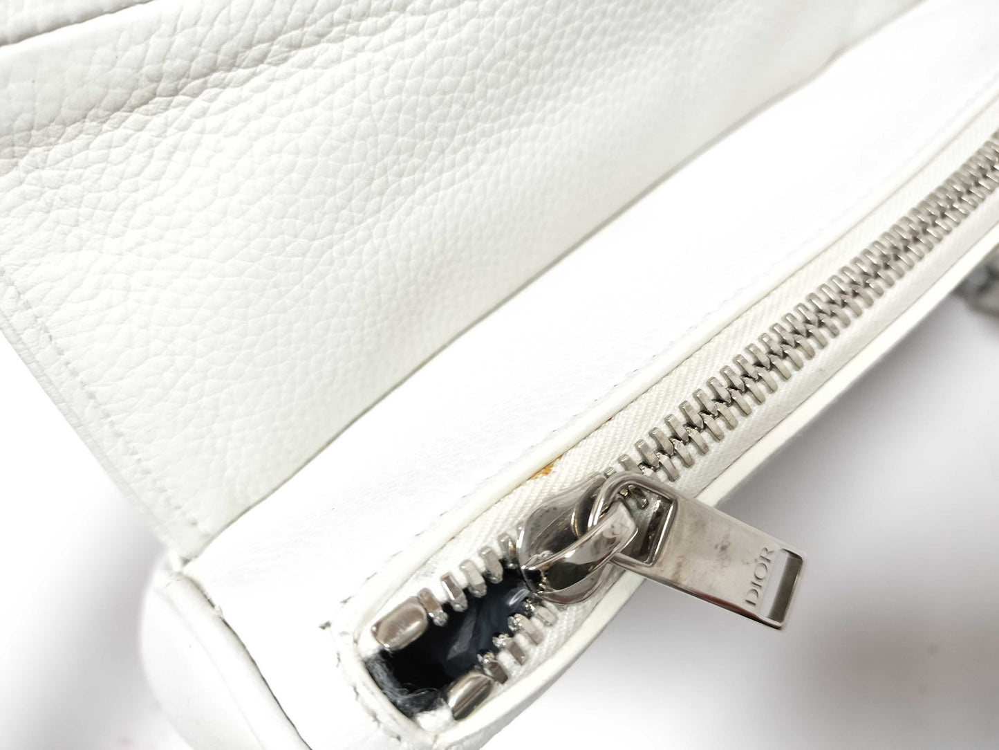 Dior Saddle Bag Leather White Shoulder Bag