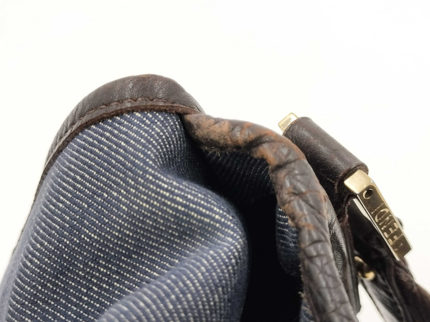 FENDI denim shoulder bag