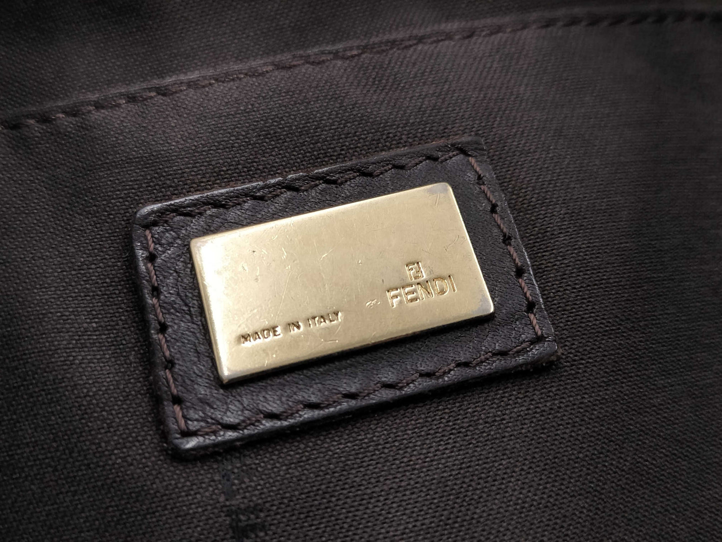 FENDI denim shoulder bag