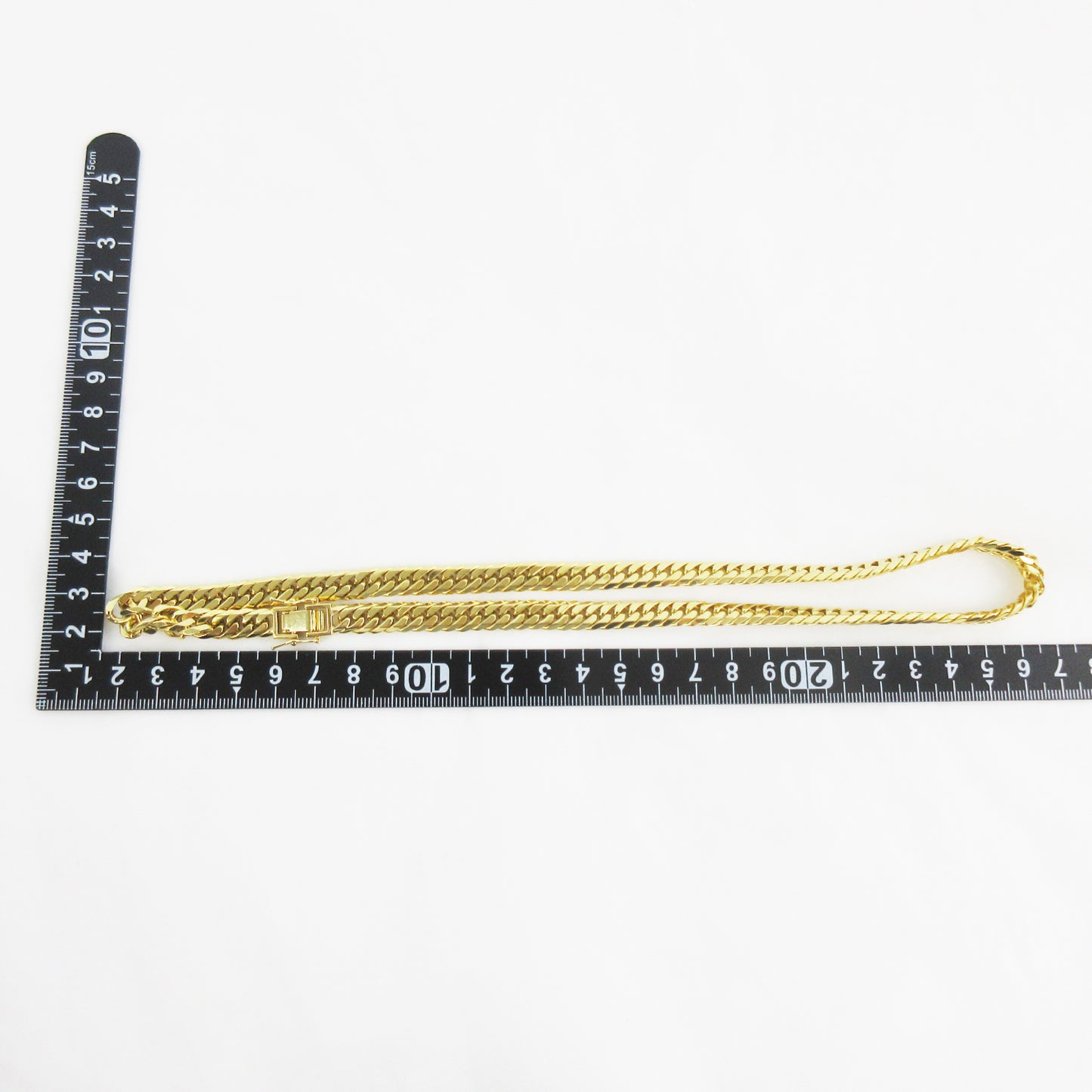 6-sided double 18K gold Kihei necklace, 100.8g
