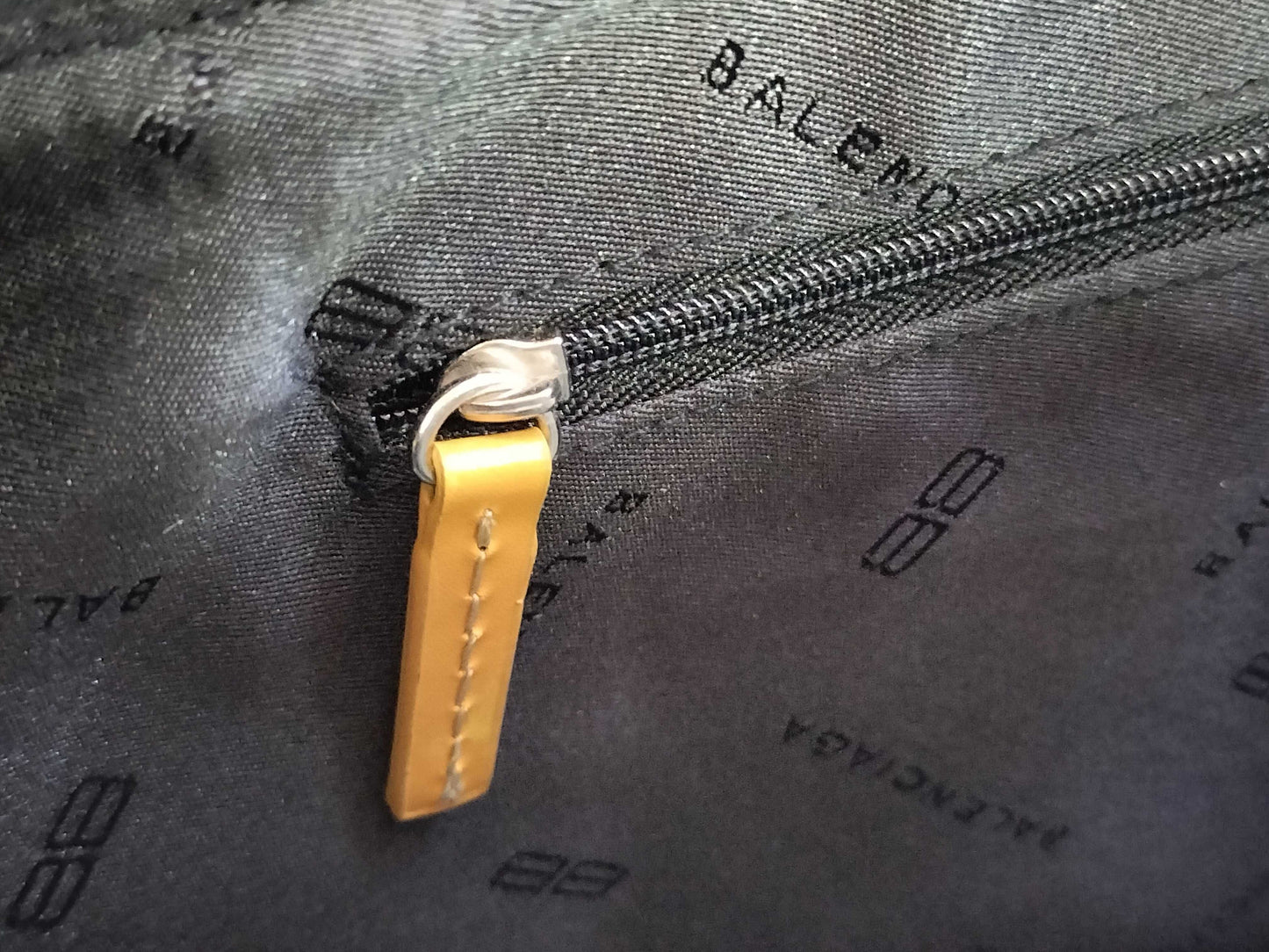 BALENCIAGA BB logo canvas and leather tote bag