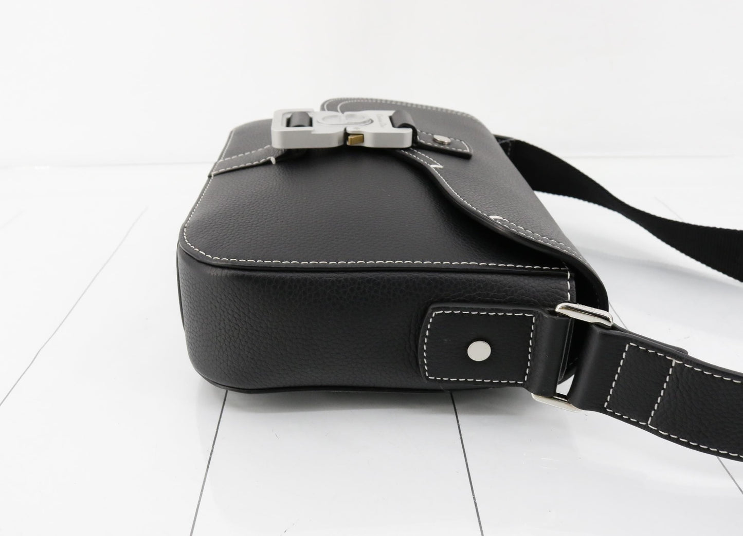 Dior Saddle Leather Black Shoulder Bag