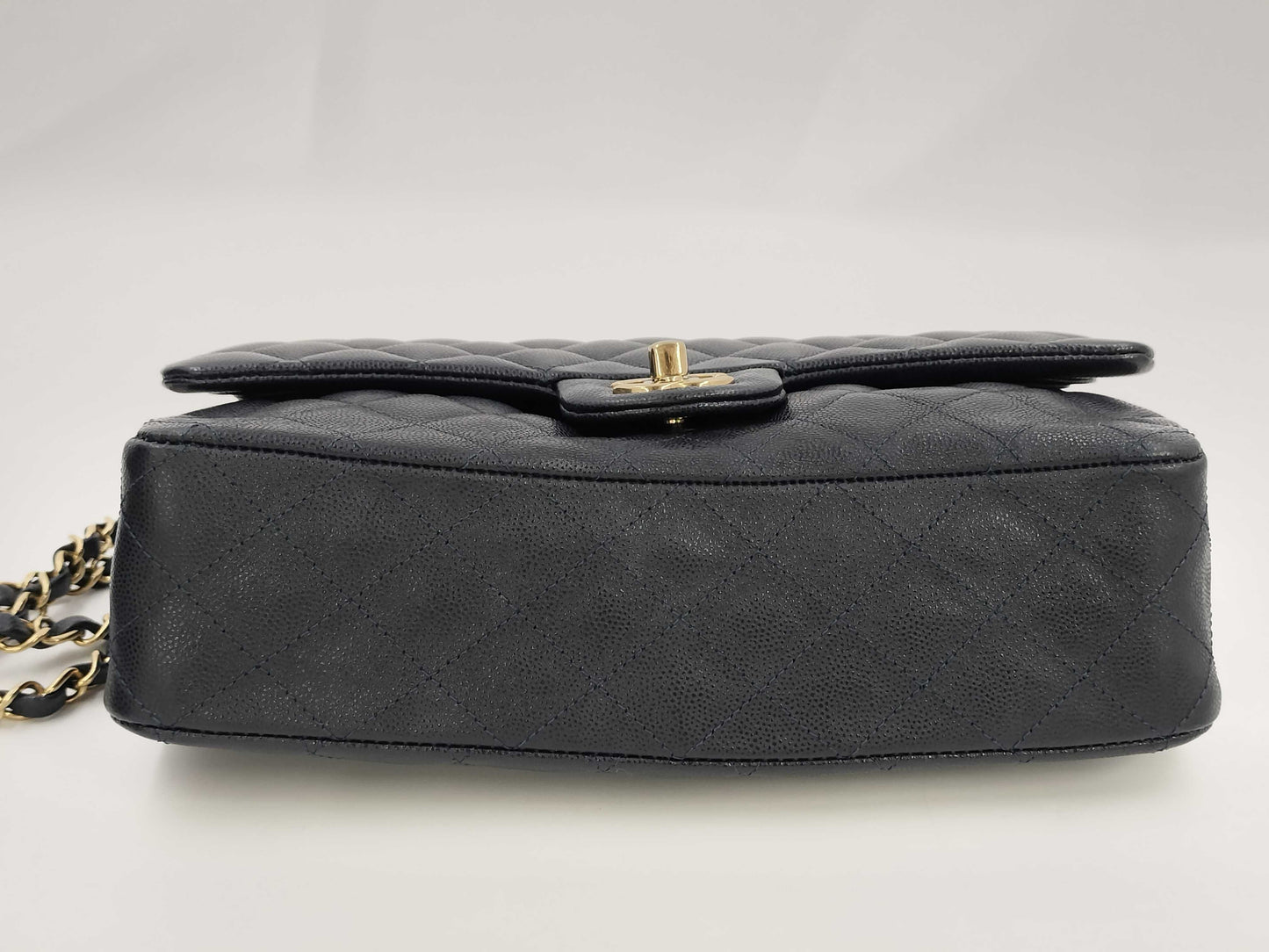 CHANEL CHANEL BAG MATELASSE CAVIAR SKIN 25CM MICROCHIP NAVY CHAIN SHOULDER KJAU397E Shoulder Bag
