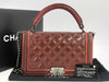 CHANEL CHANEL BAG BOY HANDLE LAMBSKIN NO. 21 W CARD CHAIN STRAP SHW FULLSET 2WAY SHOULDER BAG