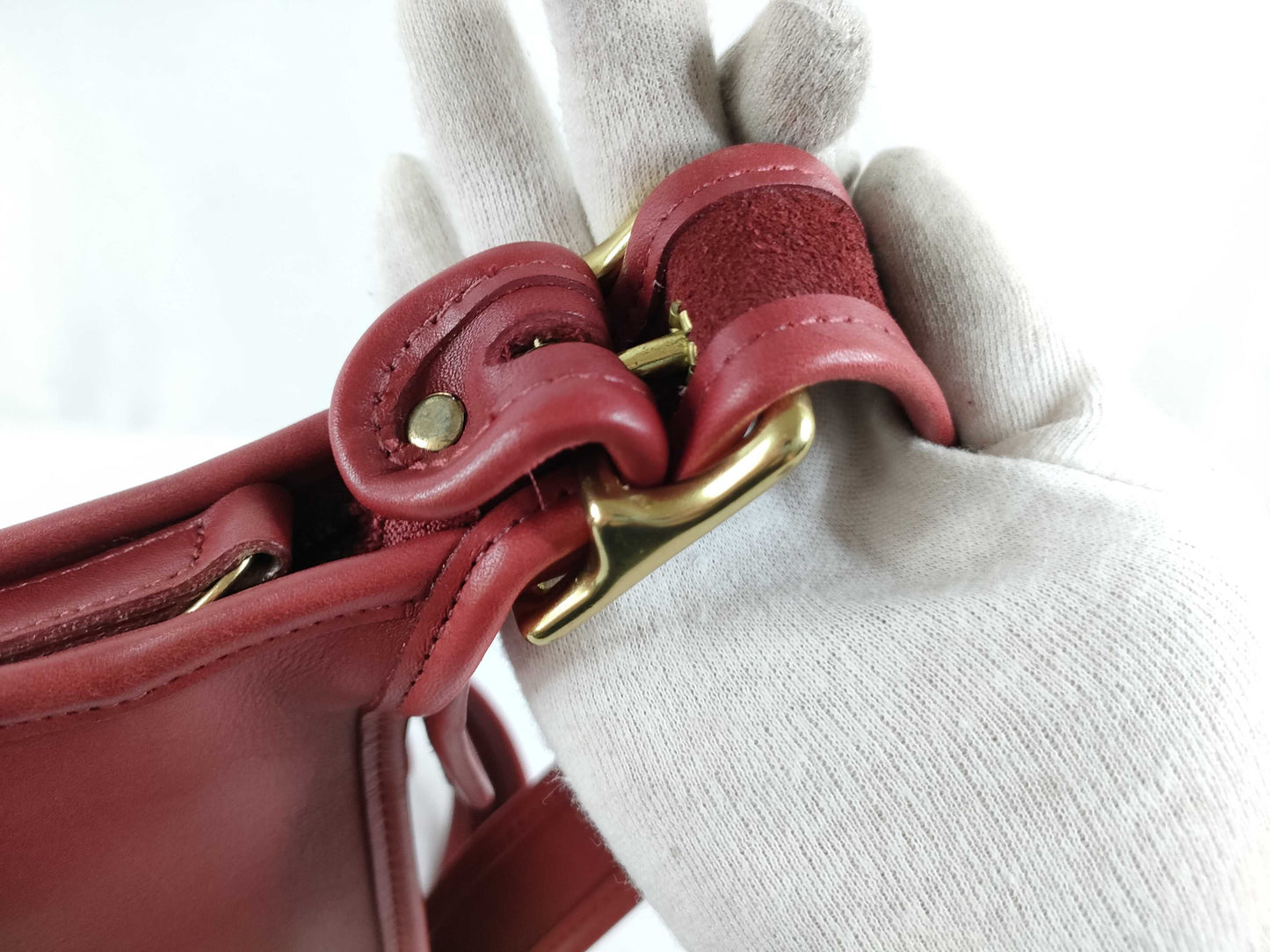 COACH shoulder bag in red calf leather