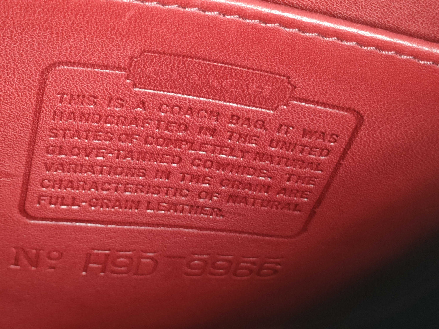 COACH shoulder bag in red calf leather