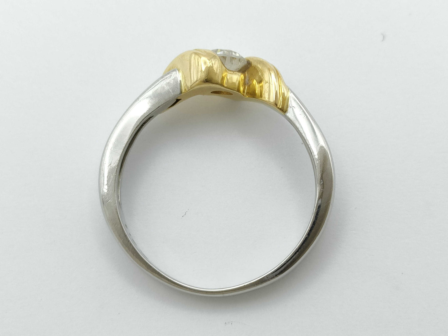 D0.311ct PT900/K18 4.1g Ring