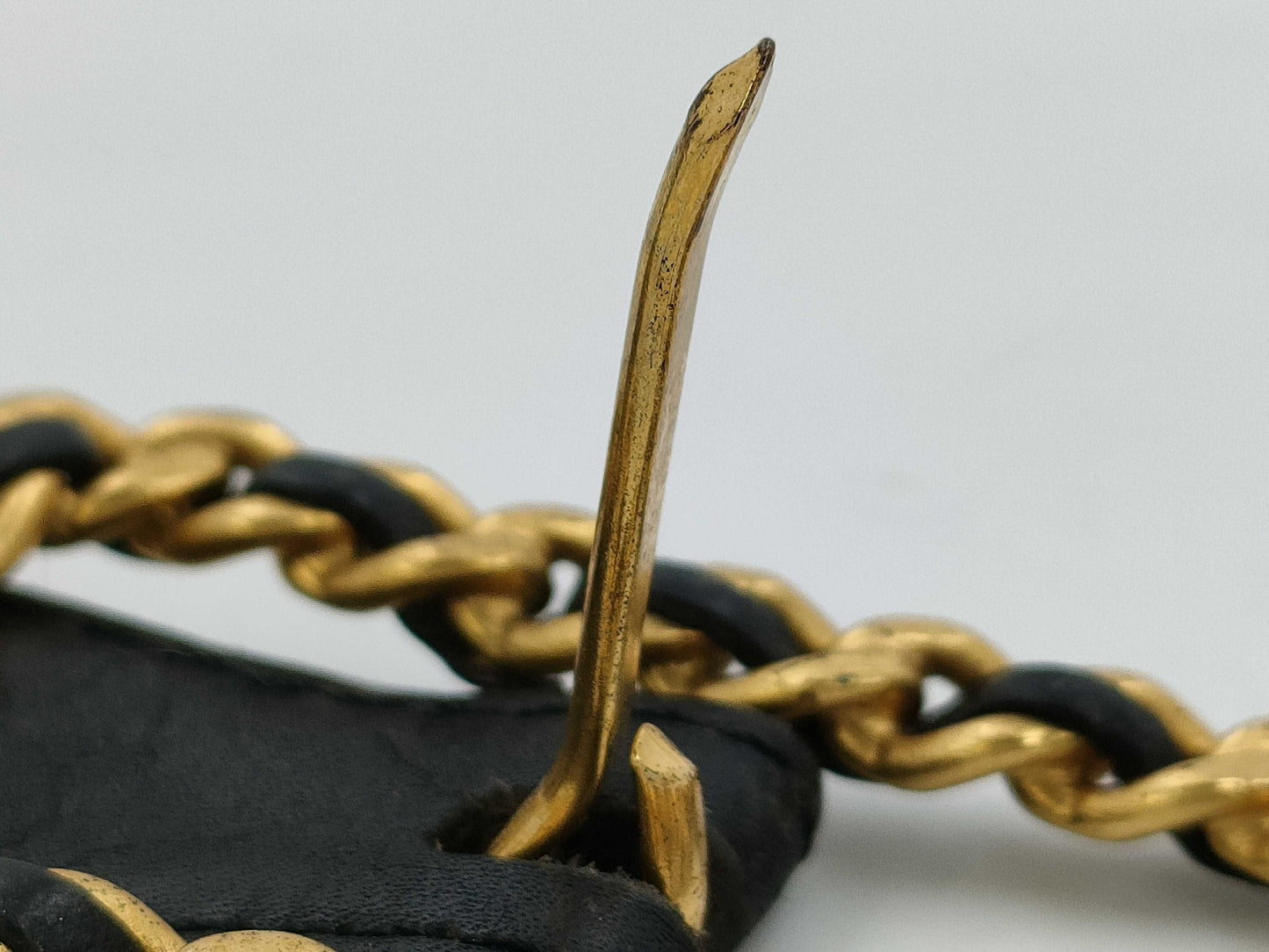 CHANEL Coco Mark Chain Black Belt