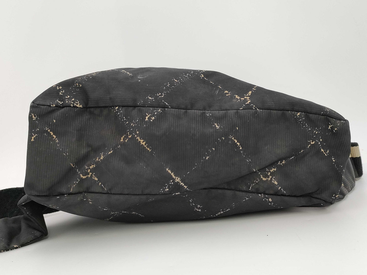 CHANEL Old Travel Line Backpack, Black Matelasse Nylon Backpack