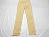 Helmut Lang Raw Silk Denim Turn-Up Pants, Size 27, Yellow