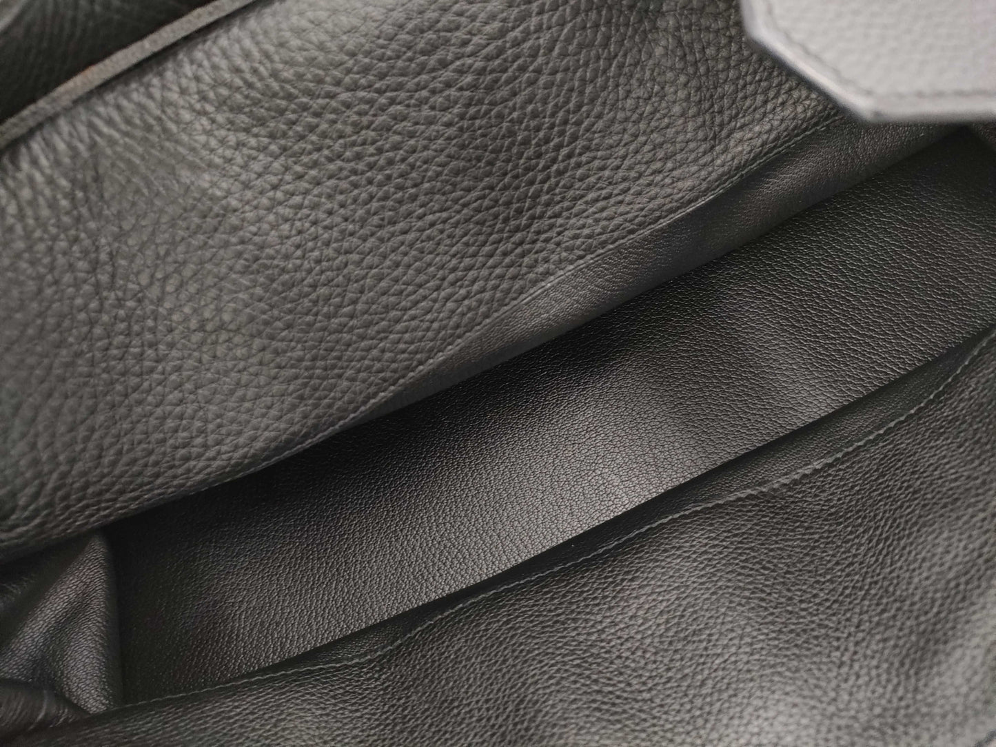 HERMES HERMES Shoulder Birkin Shoulder Bag Taurillon Clemence Black □I Stamp Handbag