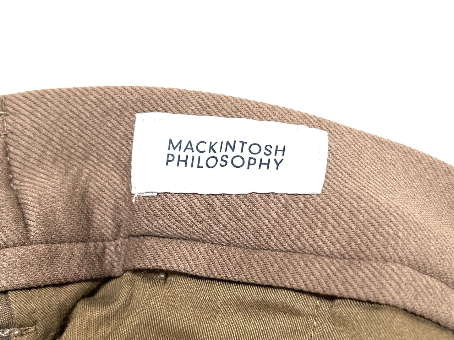 MACKINTOSH Philosophy Polyester Stretch Pants, Brown, Size 40