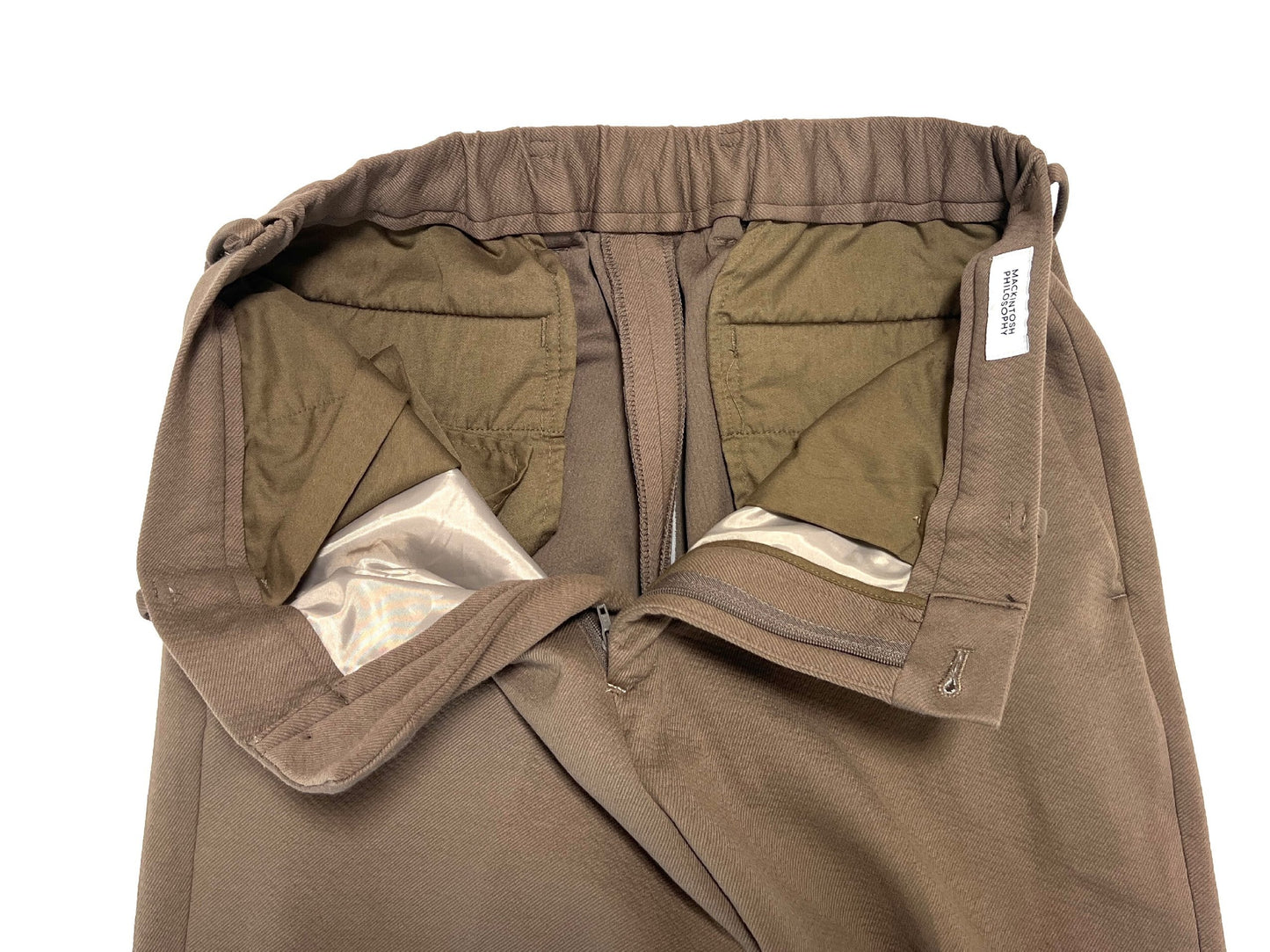 MACKINTOSH Philosophy Polyester Stretch Pants, Brown, Size 40