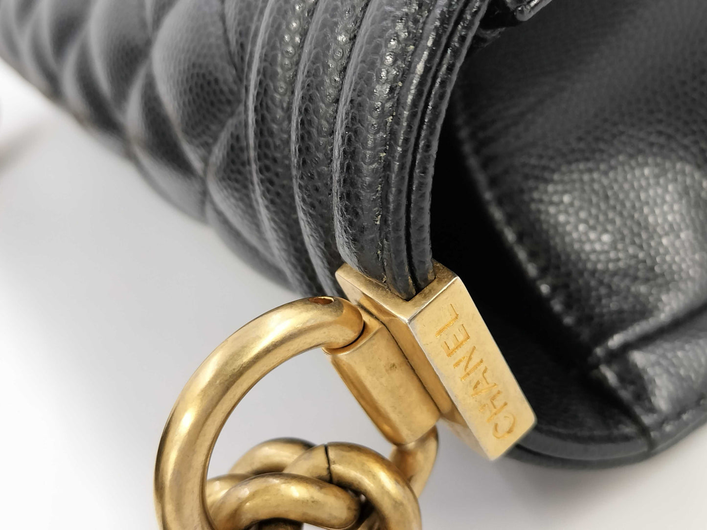 CHANEL Boy Caviar 26 series shoulder bag