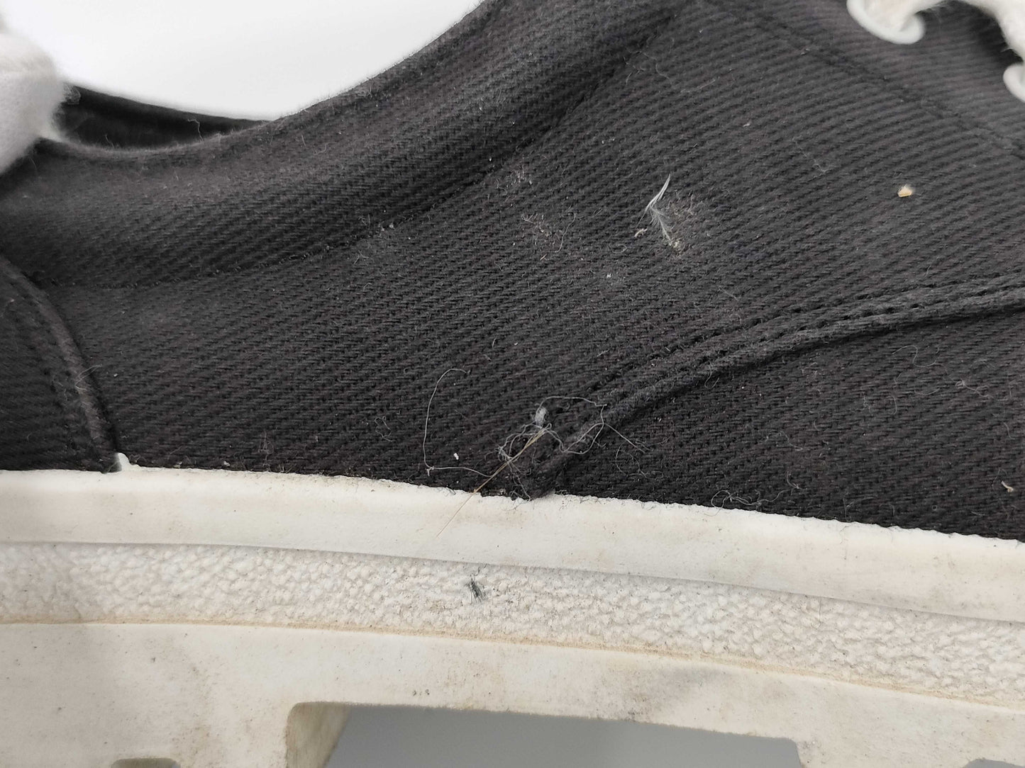 CHANEL Canvas/Rubber Sneakers, Black/White, #38
