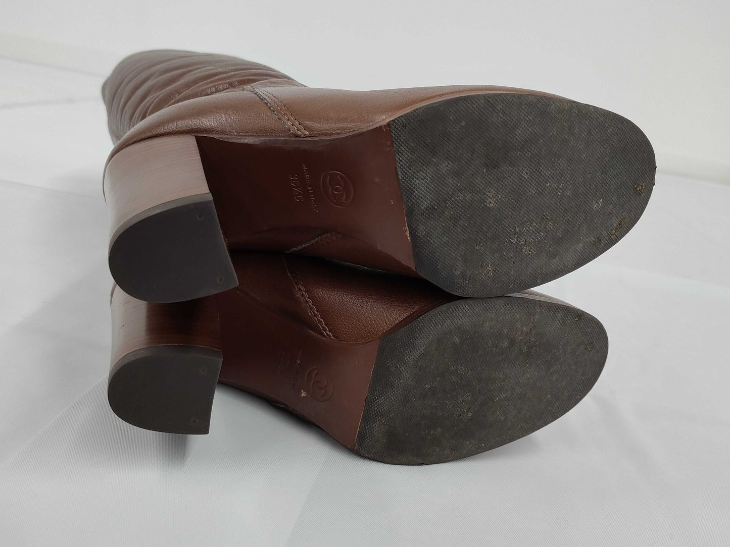 CHANEL Boots Leather Brown #36 1/2C Other Shoes