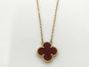 Van Cleef & Arpels Vintage Alhambra Carnelian Necklace in Yellow Gold and Au750, 5.2g