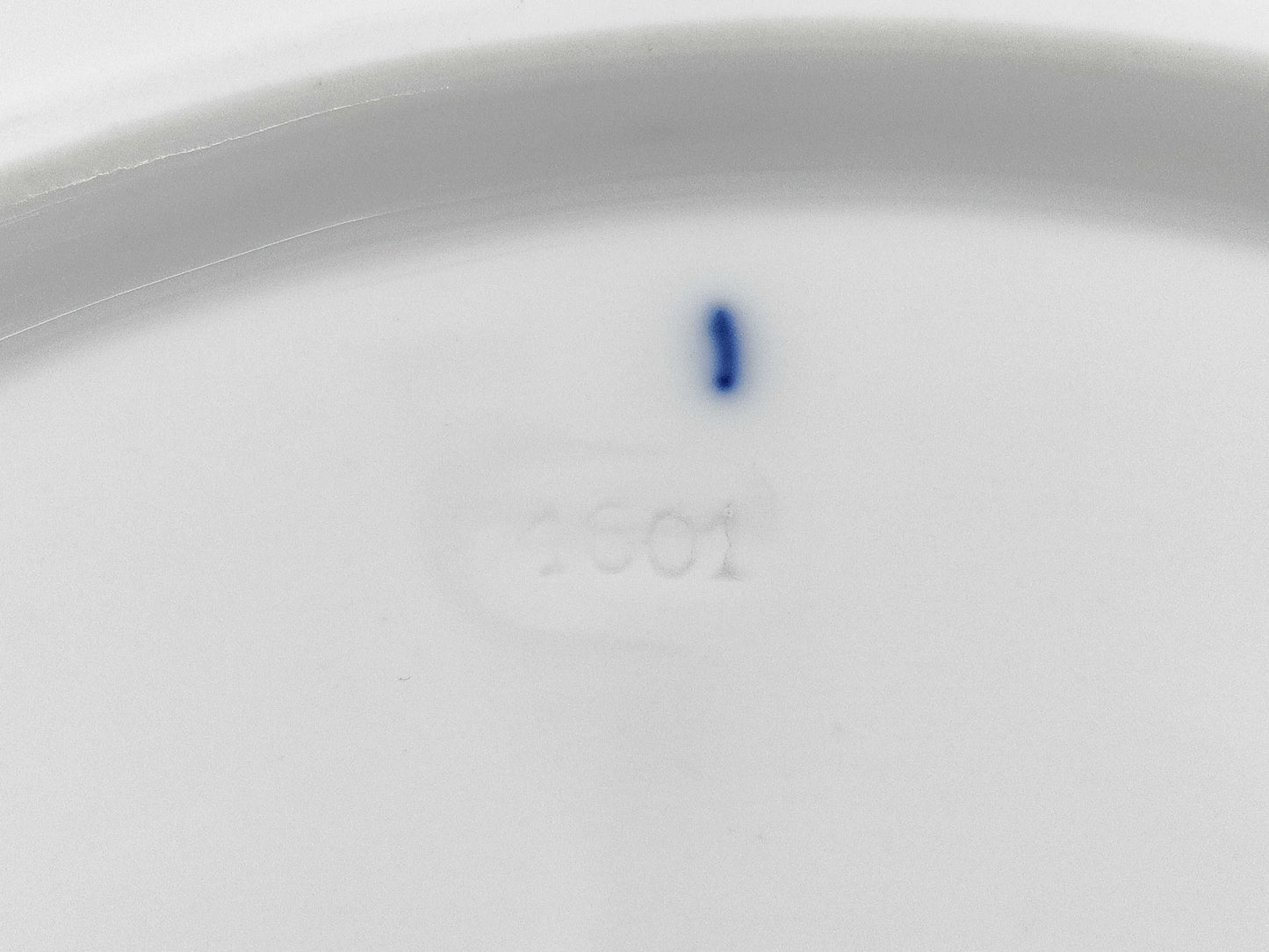 Meissen Porcelain Plate, White and Blue
