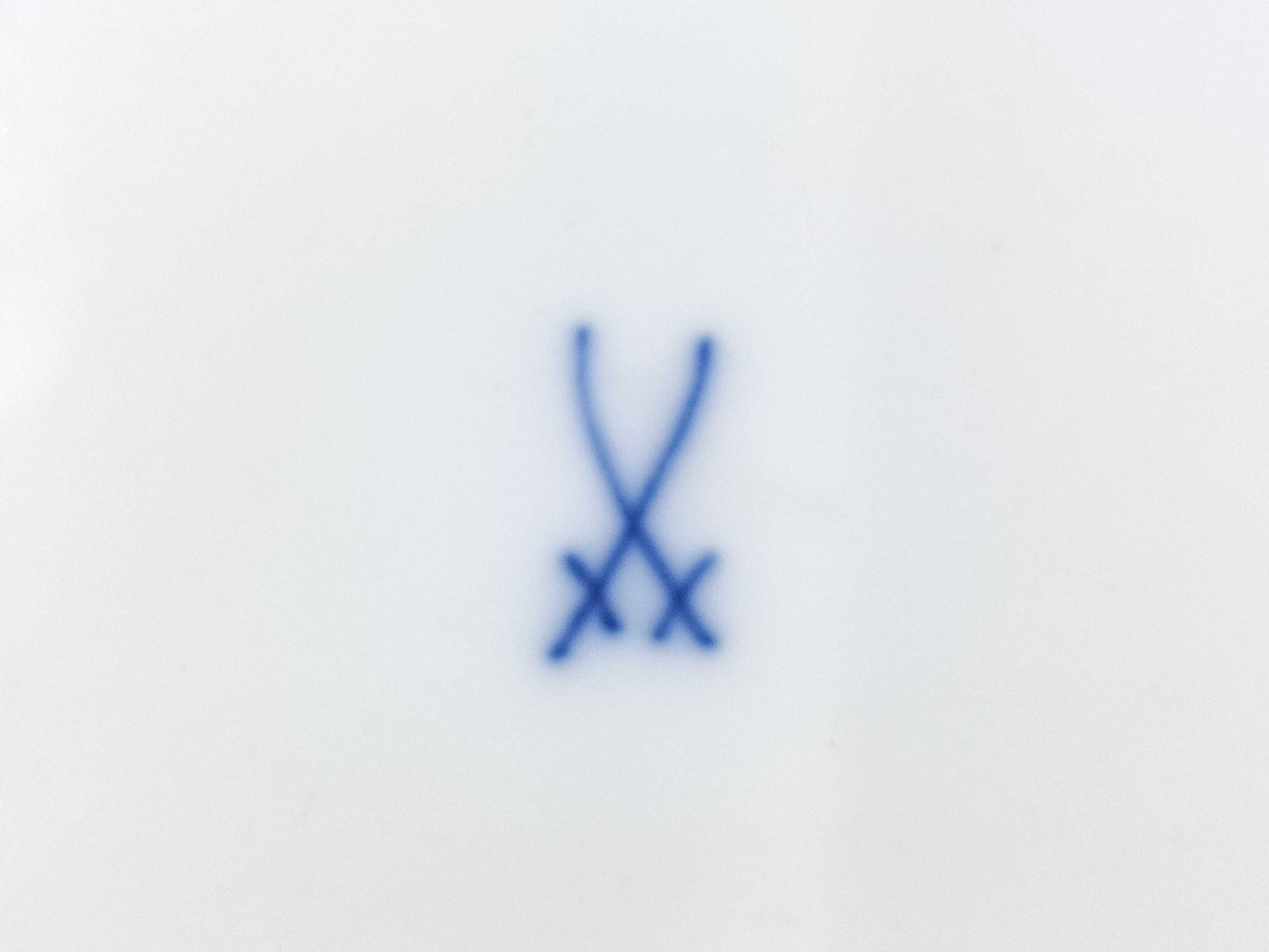 Meissen Porcelain Plate, White and Blue