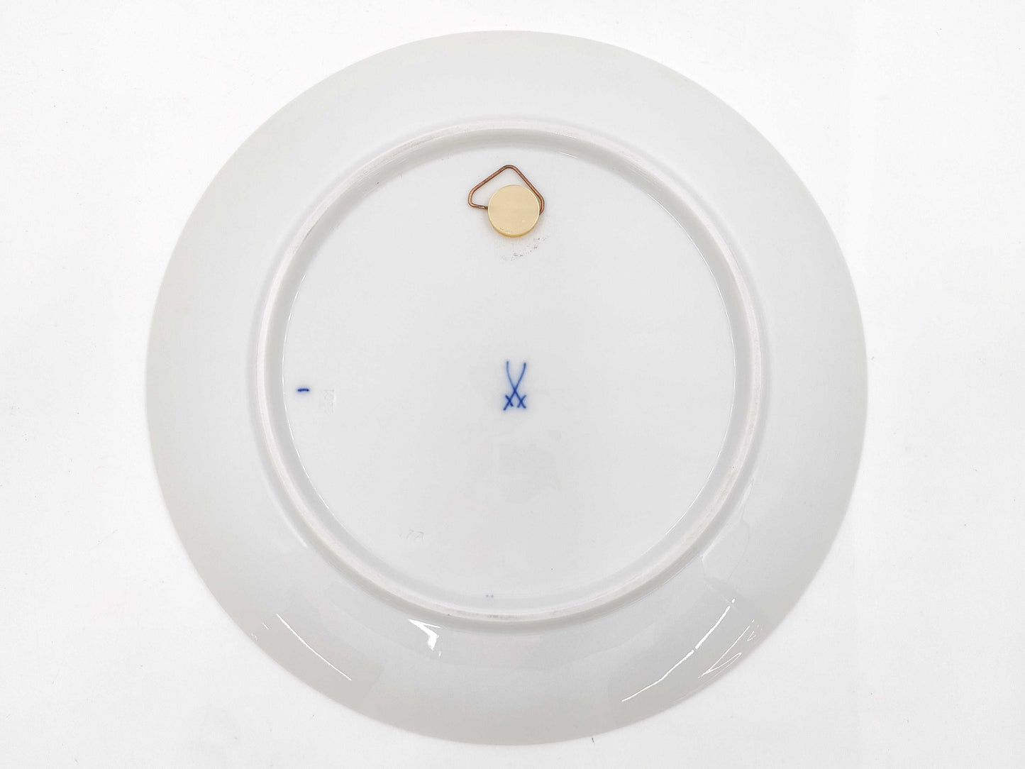 Meissen Porcelain Plate, White and Blue
